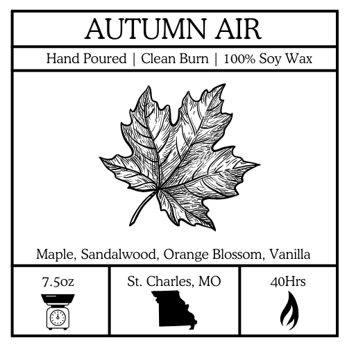 Autumn Air - 7.5 oz Pure Soy Candle