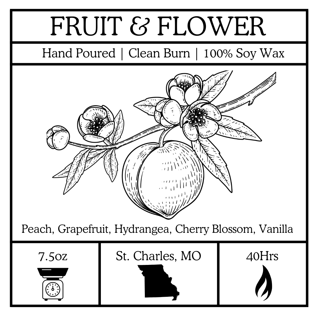 Fruit & Flower - 7.5 oz Pure Soy Candle (Copy)
